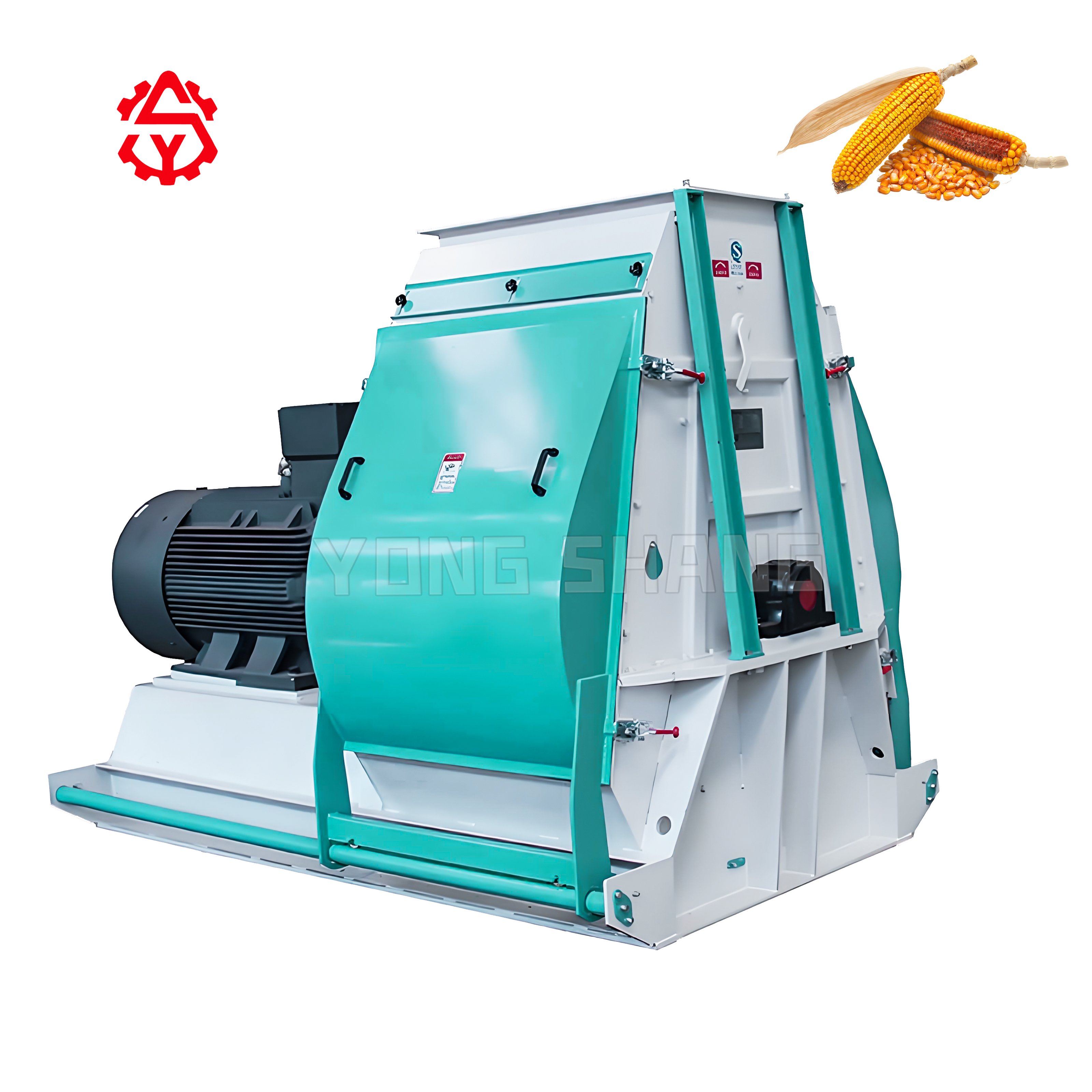 Electric Motor Diesel Engine Corn Rice Husk Maize Corn Grinding Grain Fodder Grinder Pig Animal Feed Crusher Machine Hammer Mill