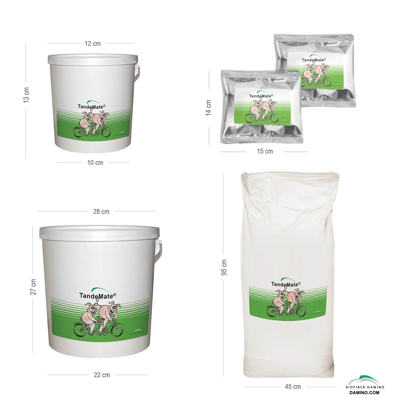 Tandemate Complementary Complementary Feed from Willow Extract Fiber & Yeast Stabilizes Digestion during Weaning Period 15kg