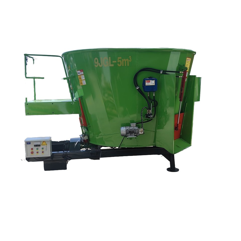 High Productivity 5 Cubic Meter Vertical TMR Animal Feed Mixer Machine for Manufacturer & Plant Use Factory Price