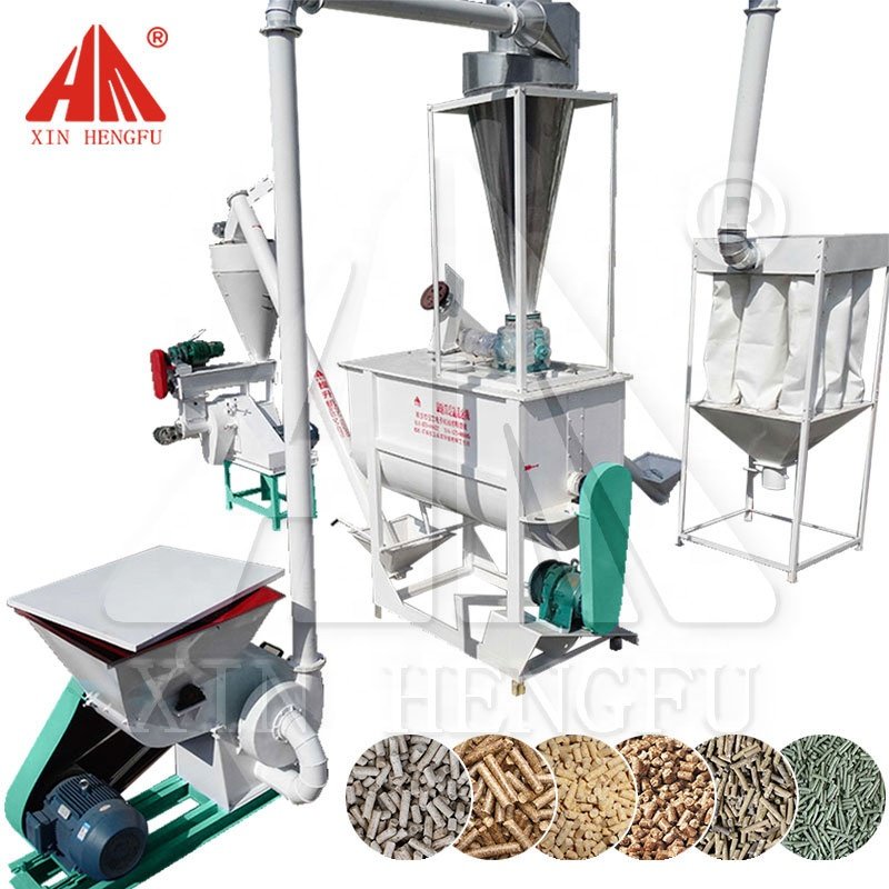 500 kg/h - 20 t/h Animal Feed, Poultry Feed Manufacturing Plant / Feed Pellet Production Line Equipment