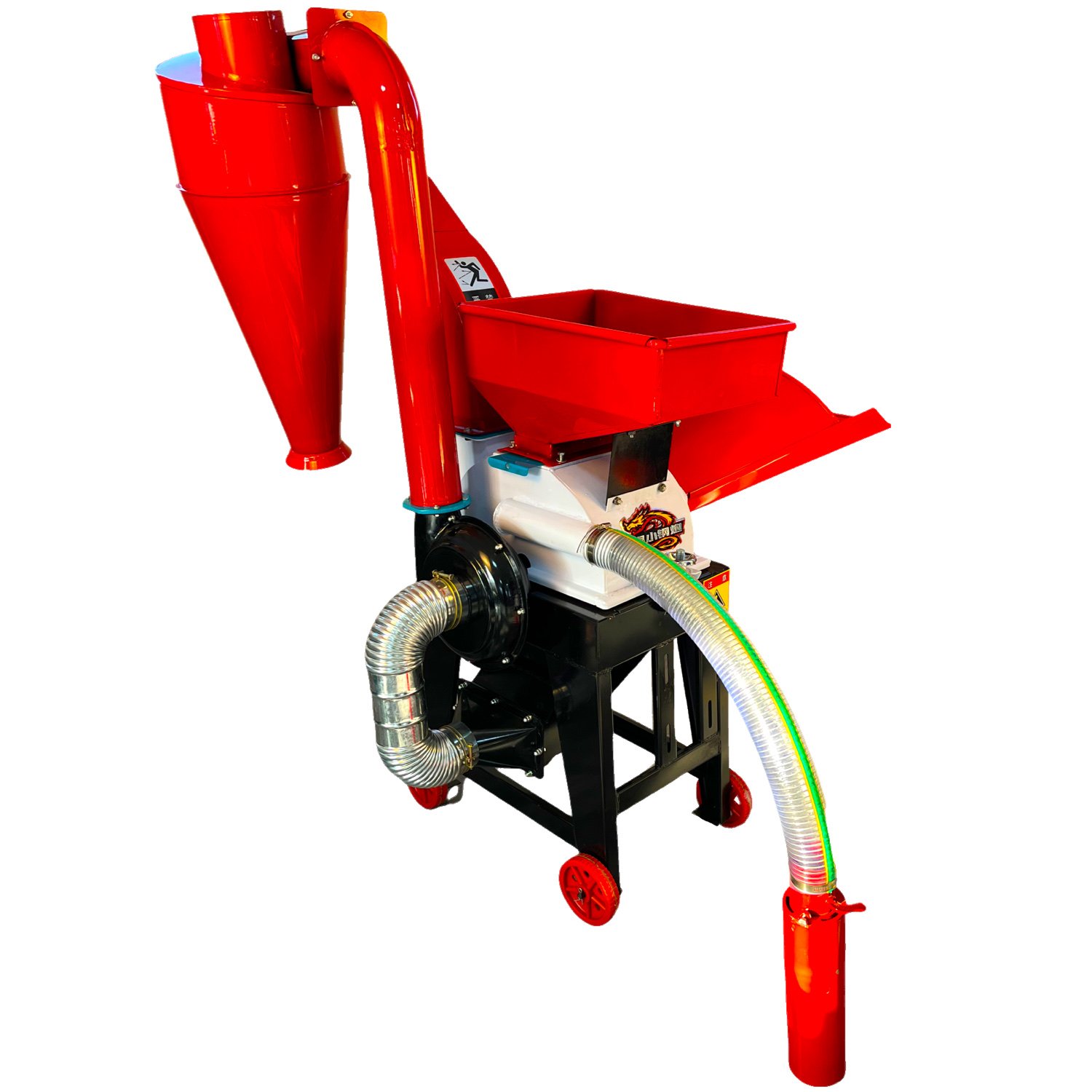 Animal feed processing hammer mill grinder corn grain crusher maize milling machine with chaff cutter machine 1000kg/h