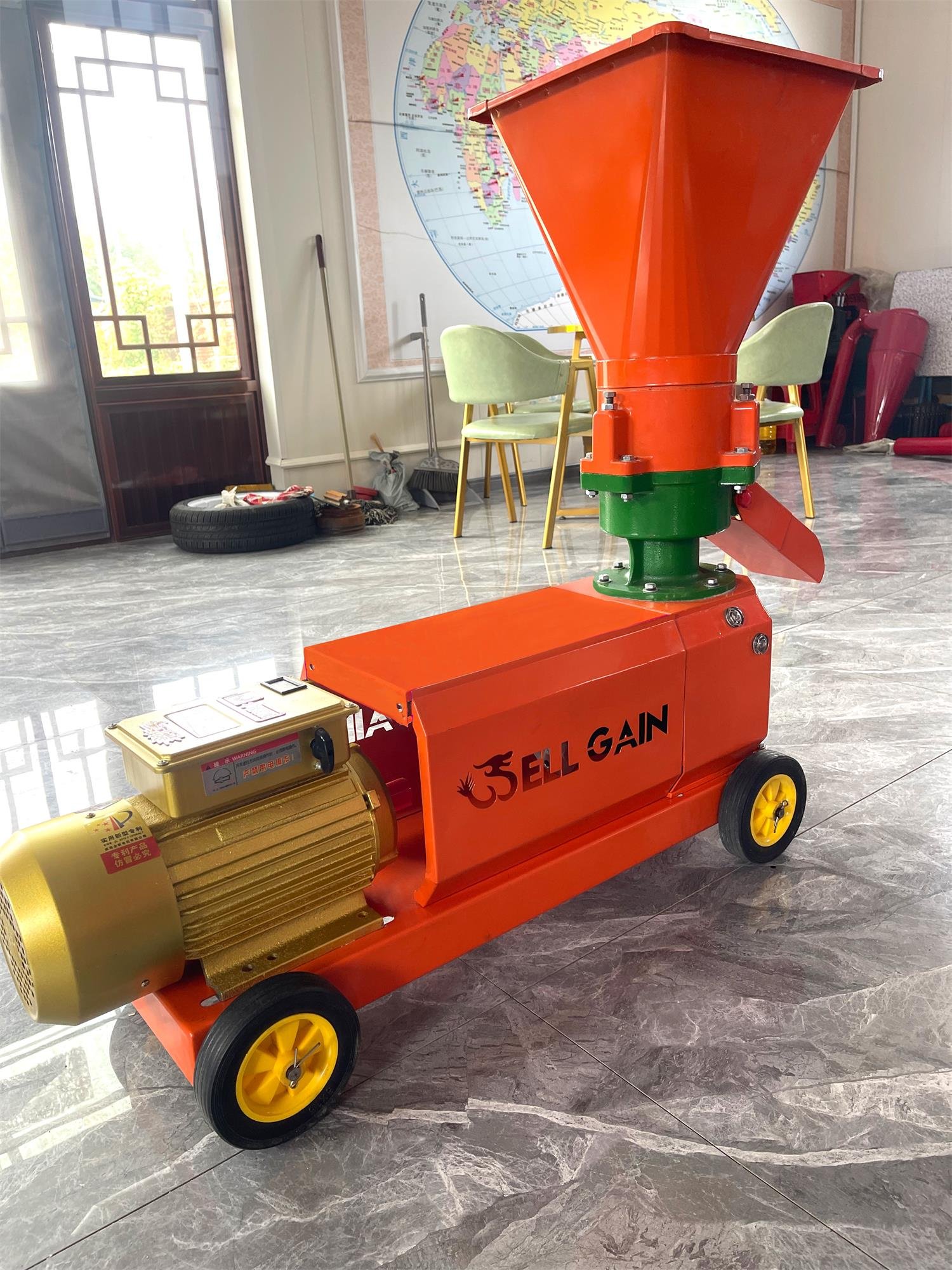 Animal food mixer pelletizer fish chicken poultry feed pellet making machine small flat die wood pellet machine 1200kg/h