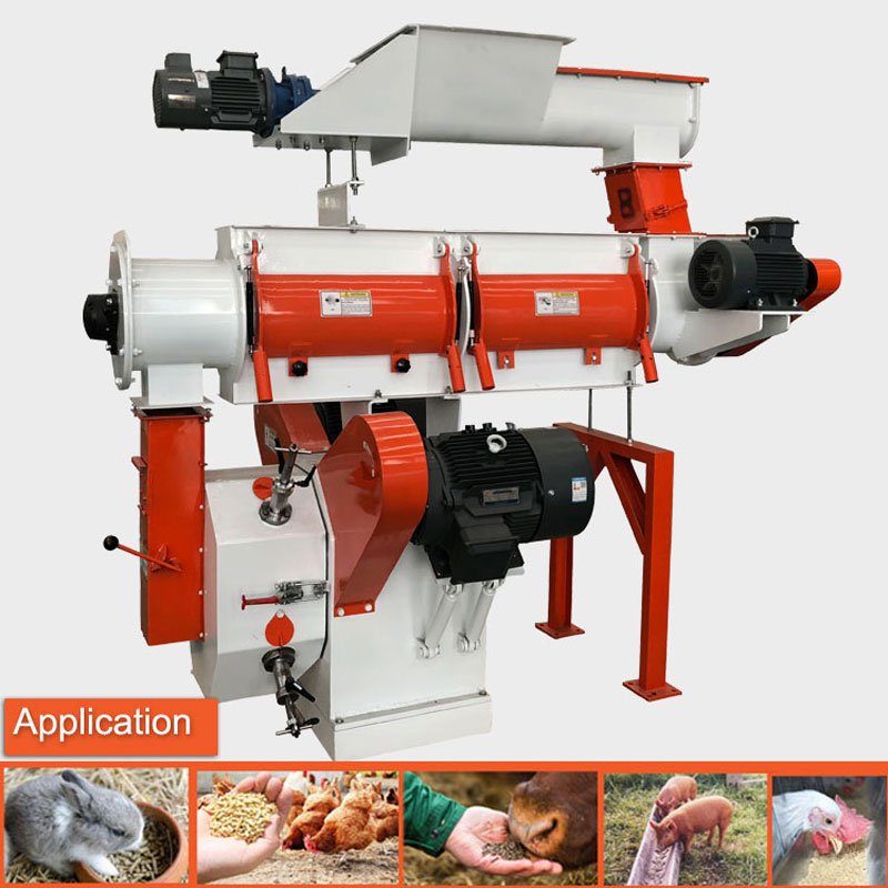 Feed processing machines SZLH250 1-2t/h bird chicken duck poultry feed pellet machine for animal feeds