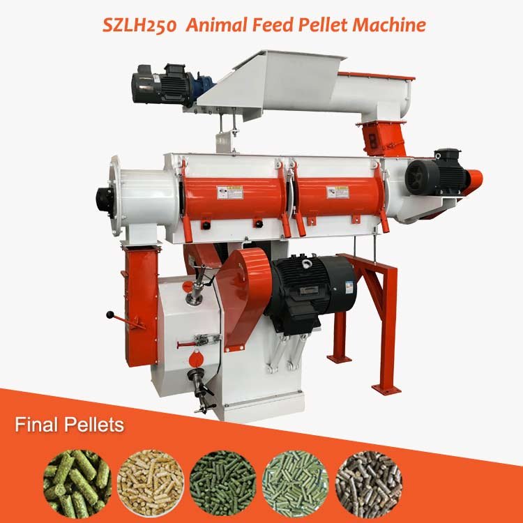 SZLH250 feed pelletizer machine for animal feeds with one conditioner