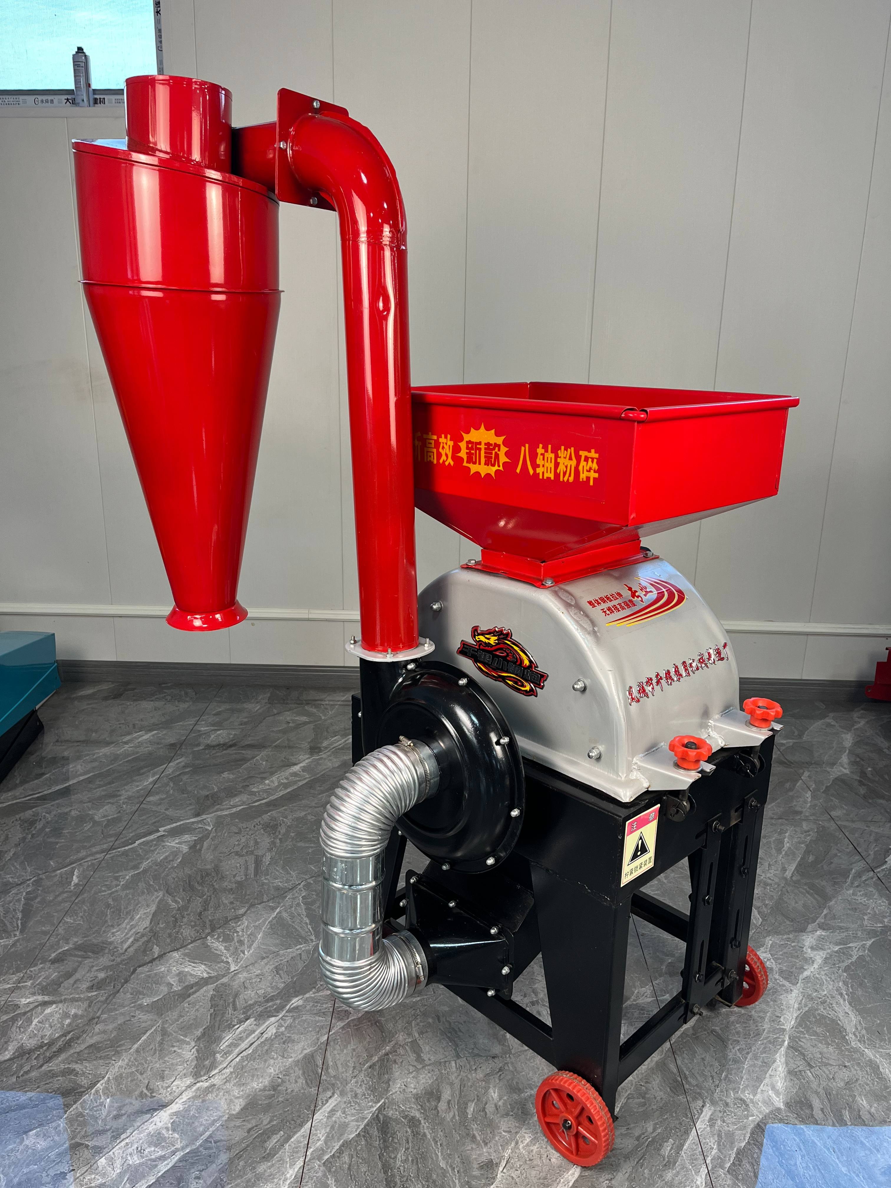 Automatic bag filling livestock feed hammer grinder forage straw corn grain maize crusher chopper milling machine 1350 kg/h