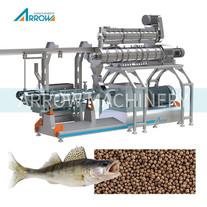 Industrial Floating Fish Food Extruder Production Line Sinking Fish Feed Pellet Making Machine