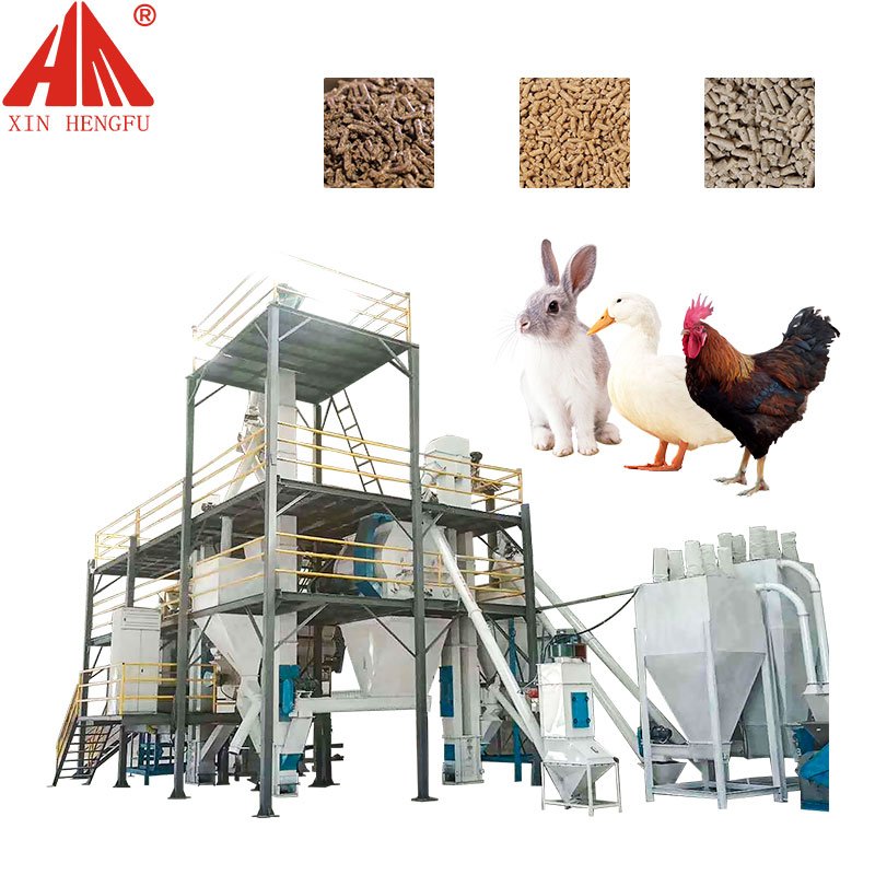 2-5t/h animal feed pellet plant with complete