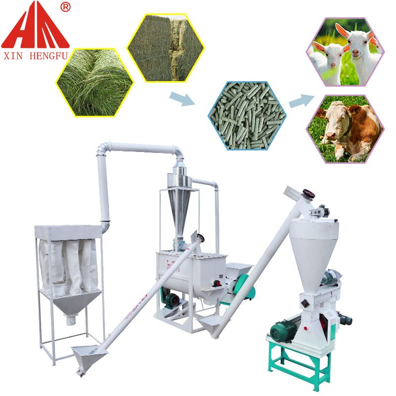 2-5t/h animal feed pellet plant with complete