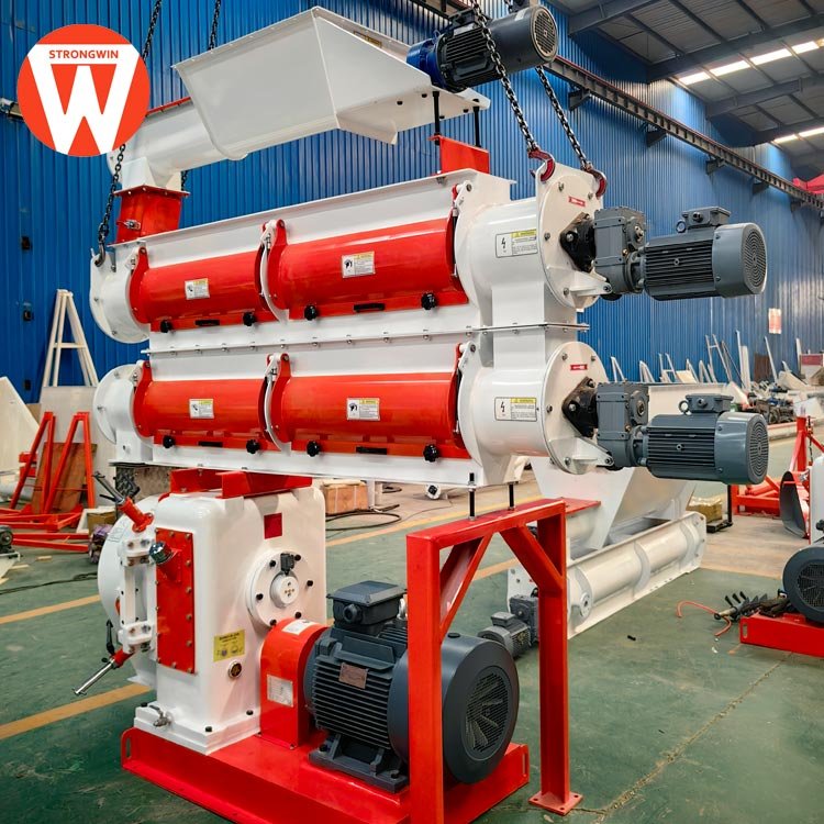 SZLH420 20t/h ring die animal feed pellet machine with Siemen Motor