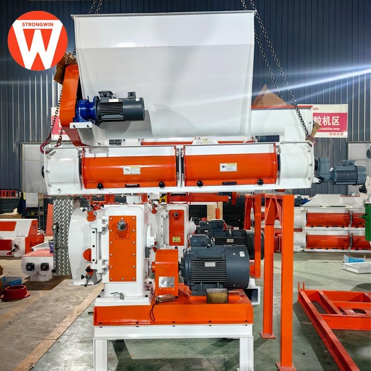 SZLH420 20t/h ring die animal feed pellet machine with Siemen Motor