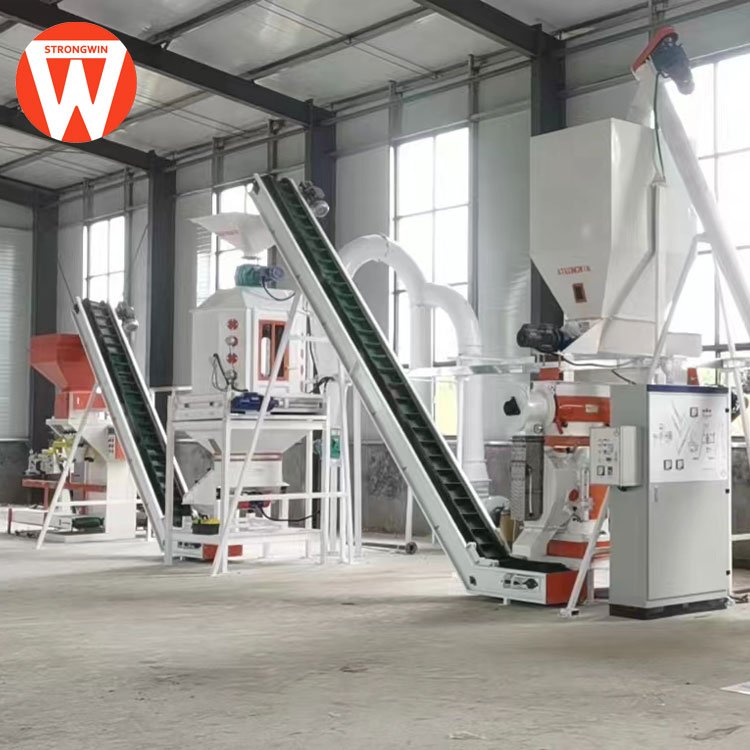 Automatic complete set animal feed pellet line machine to found a feed production factory
