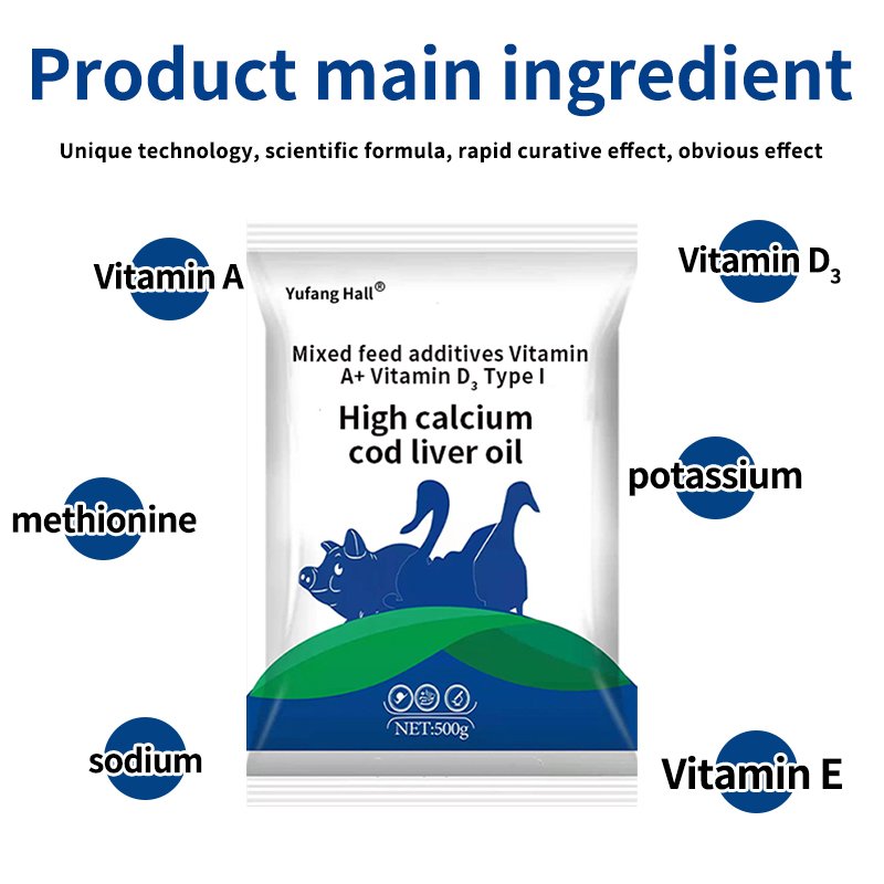 High absorption high energy promote growth with cod liver oil animal feed mixture