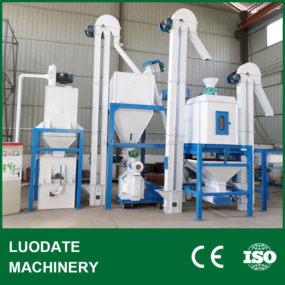 Top Grade Feed Processing Machine High Capacity Animal Feed Production Line 2 Years Warranty Chicken Feed Production Line