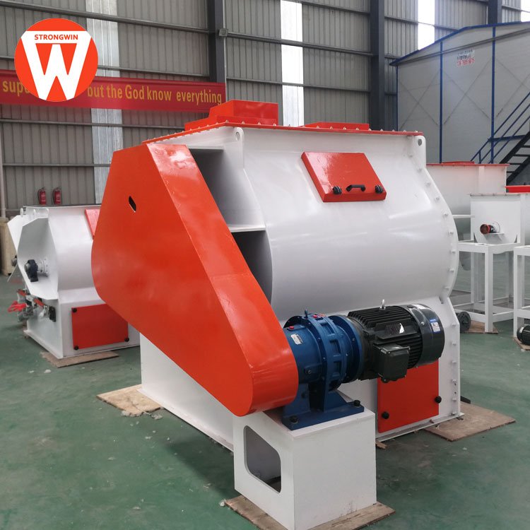 Animal feed double shaft paddle mixer price