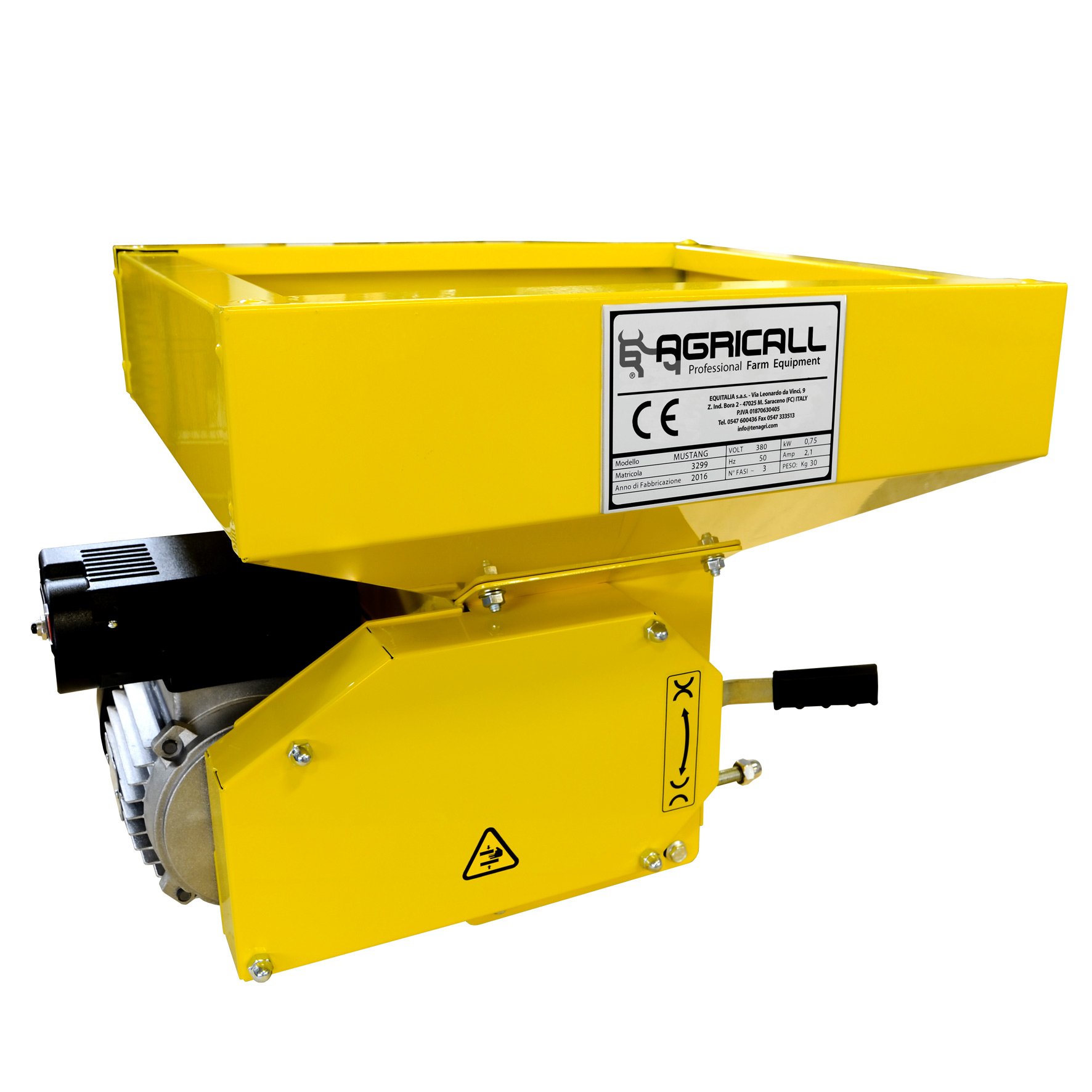 Mill Grinder Machine Animal Feed Crusher Food Preparation Machines For Grains With Roller Adjustment Handle From Italy