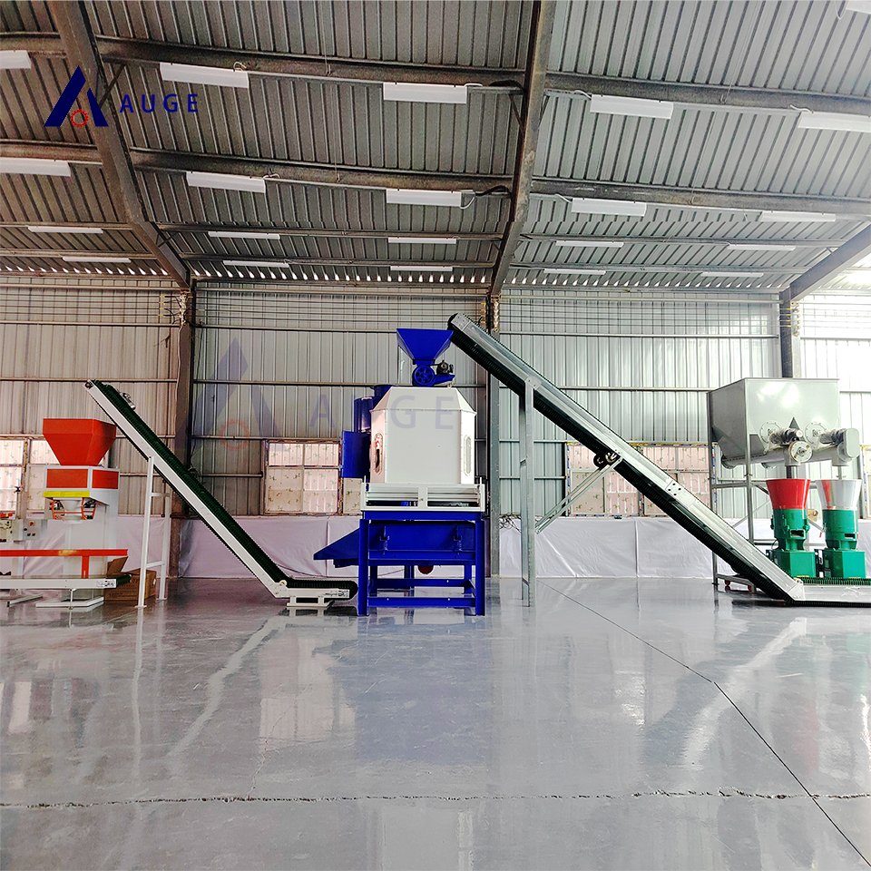 Factory direct sale feed pellet production line livestock animal feed pellet line granulate pellet machine