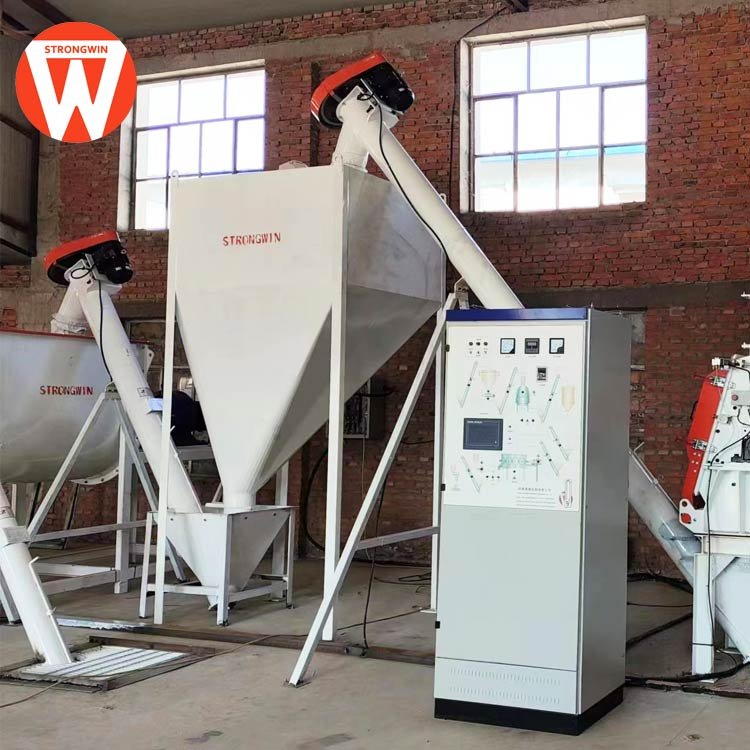 powder feed grinding mixing machine animal feed powder production plant equipment for chicken pig cattle feed factory