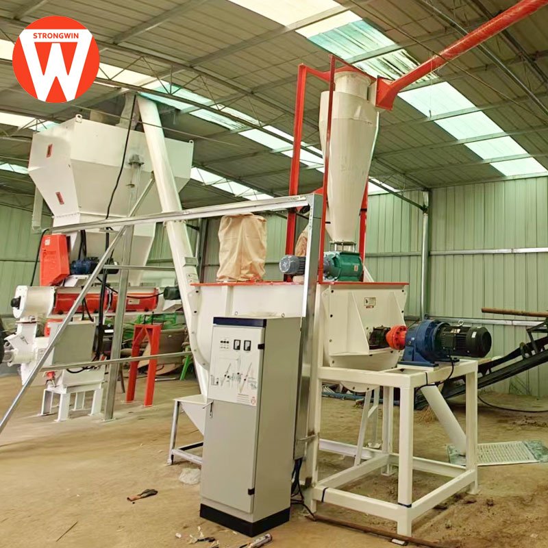 Strongwin manufacture animal feed processing machines chicken poultry feed production line machine