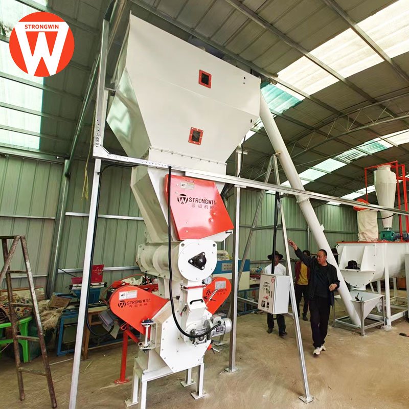 Strongwin manufacture animal feed processing machines chicken poultry feed production line machine