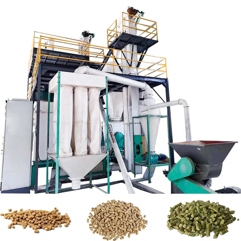 3-5 ton per hour poultry feed production line animal feed pellet processing plant