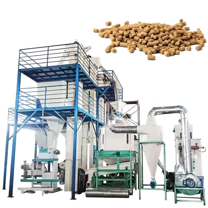 3-5 ton per hour poultry feed production line animal feed pellet processing plant