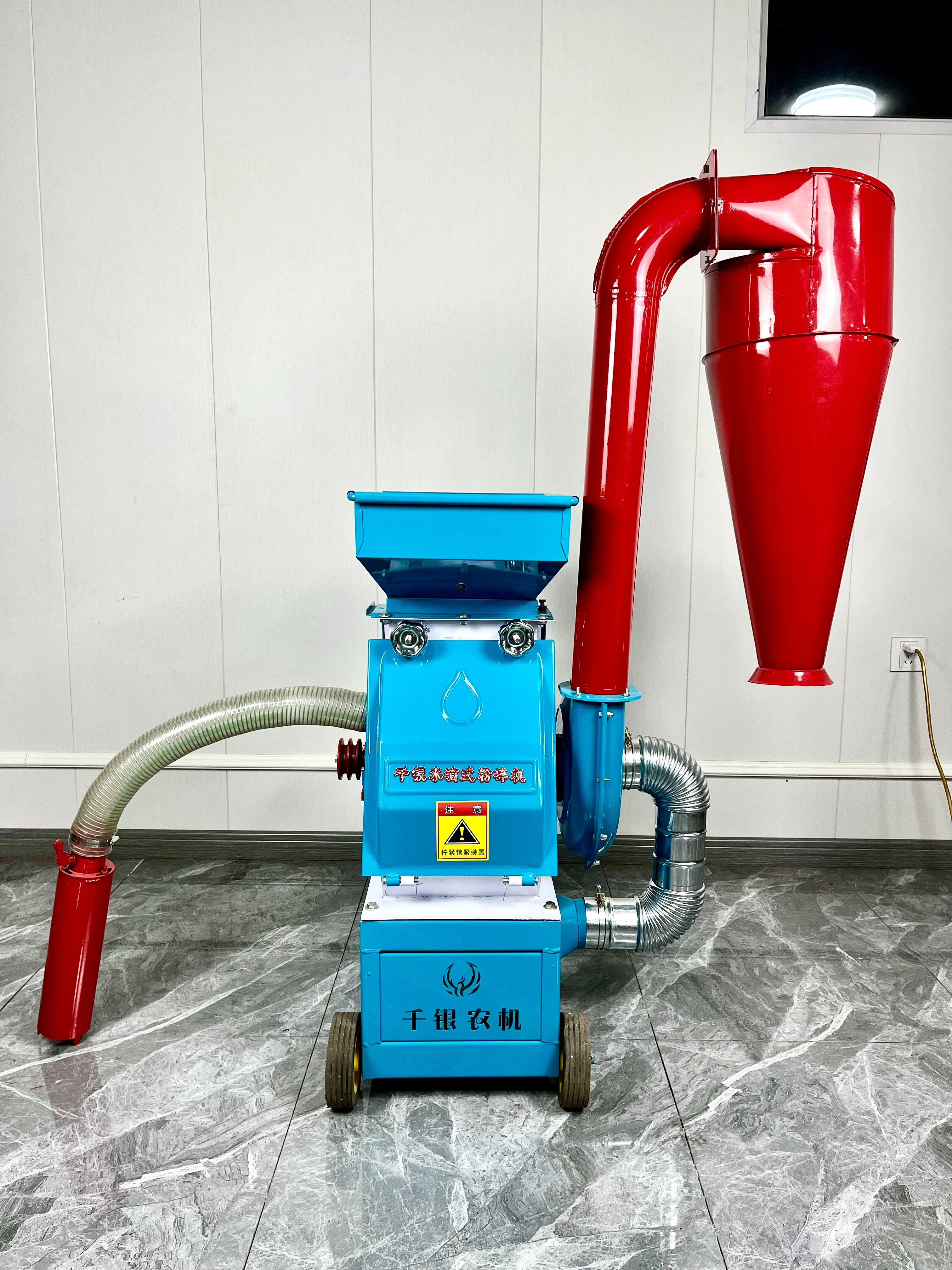 Self priming livestock animal feed straw hammer mill grinder forage corn grain crusher chopper maize milling machine 1 ton/h