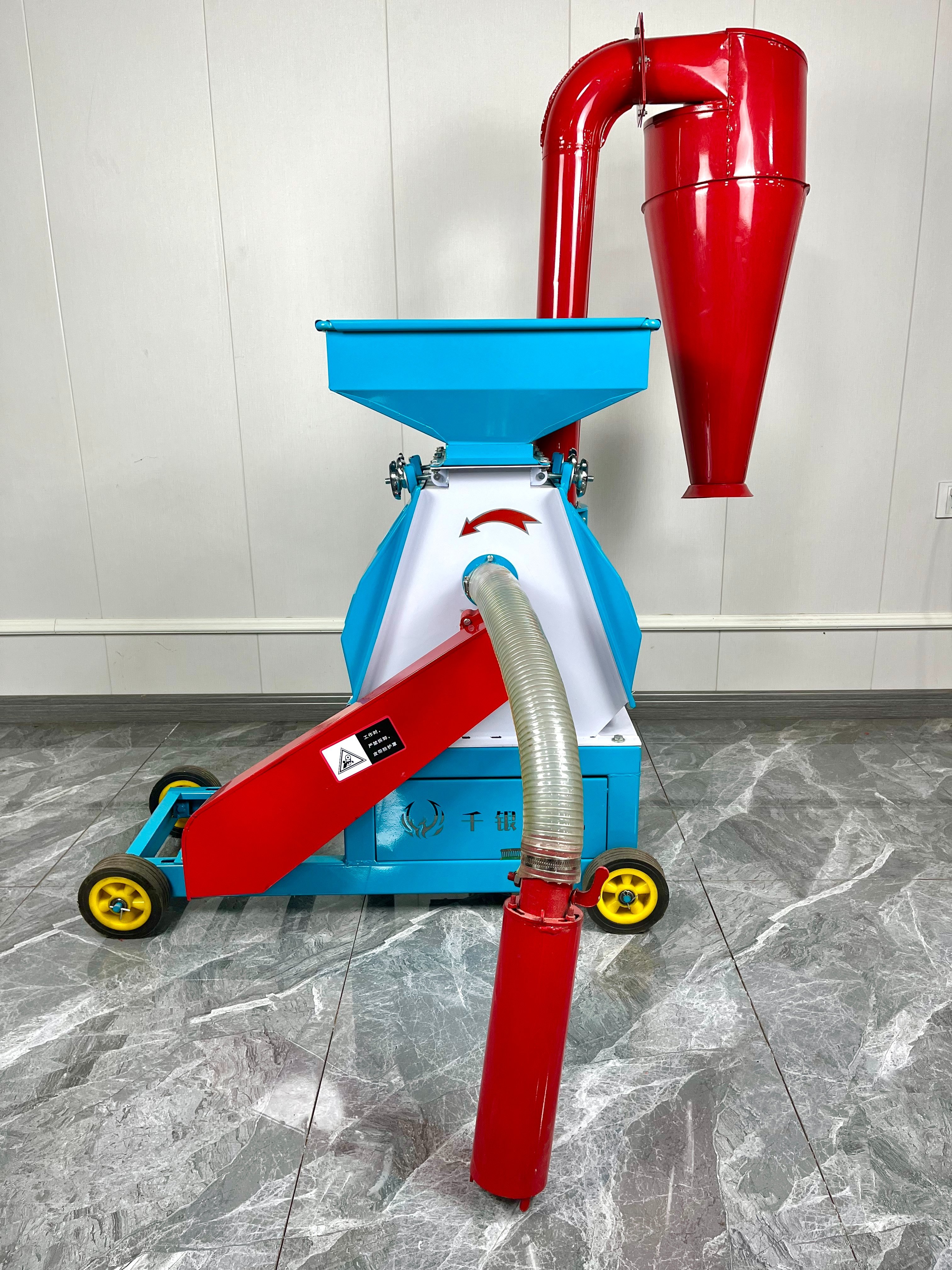 Self priming livestock animal feed straw hammer mill grinder forage corn grain crusher chopper maize milling machine 1 ton/h