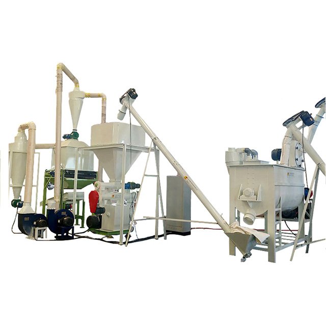 CE 1-2t/h Chicken Feed Pellet Making Machine Price Animal Feed Pellet Production Line for Cattle Horse Poultry Livestock Farm