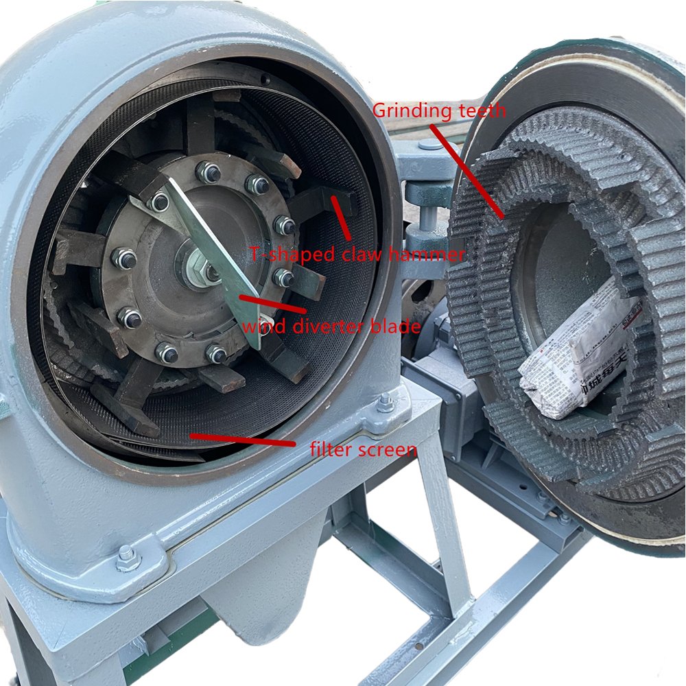 flour milling machinery Self-priming grain corn crusher maize grinding milling machine Toothed disc type animal feed mixer
