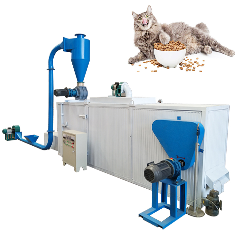 Fully Automatic Drying Equipment Floating Fish Feed Pellets Dryer Cat Dog Animal Feed Dryer