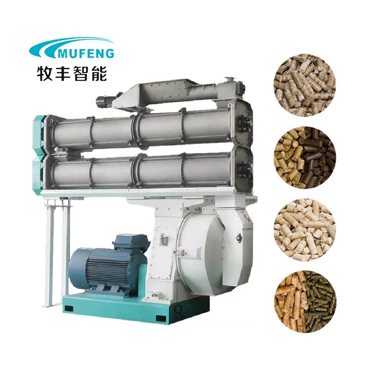 Mufeng Animal Feed Pellet Machine 55kw Cow Feed Machinery Ring Die Pellet Machine For Pig And Chicken Feed
