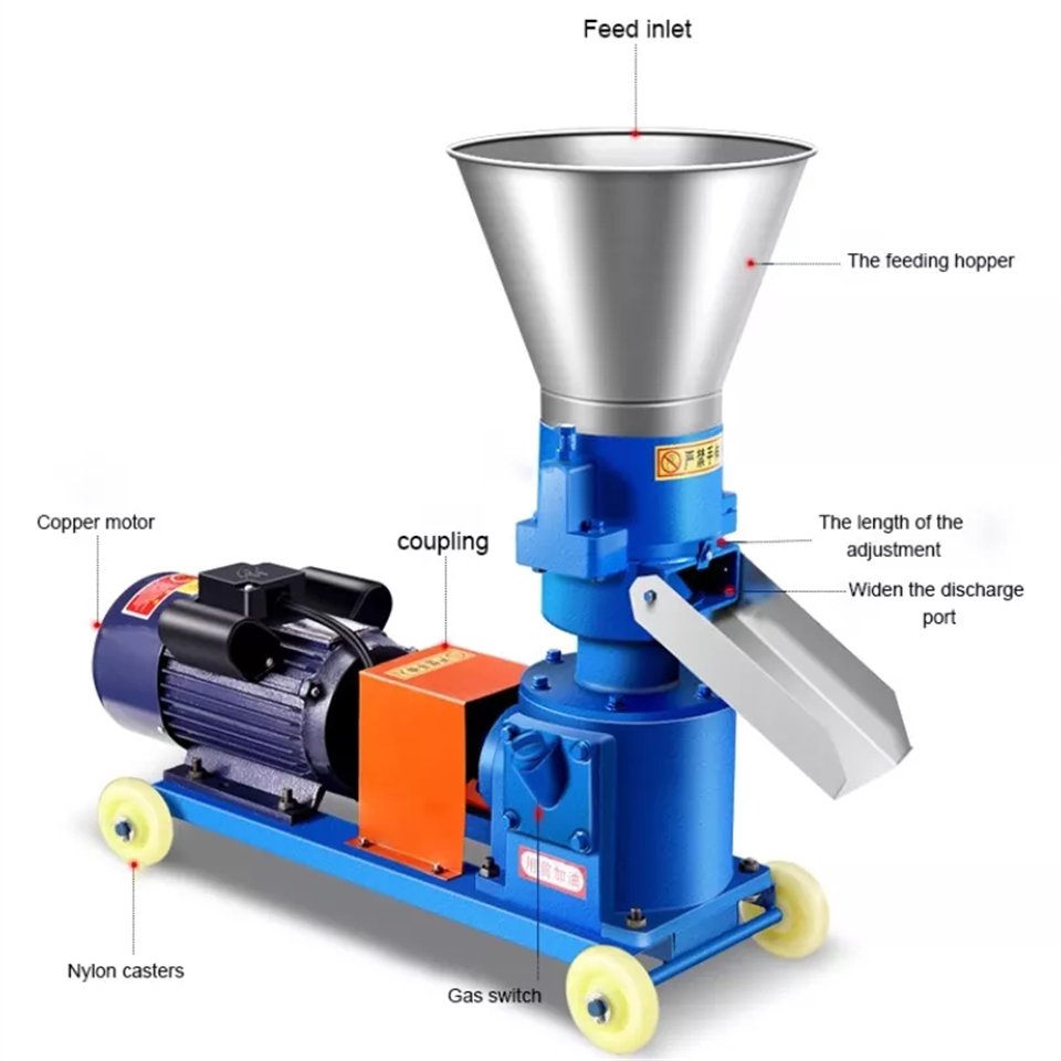 Pellet maker pelletizer machine for animal feeds wood pellet making machine