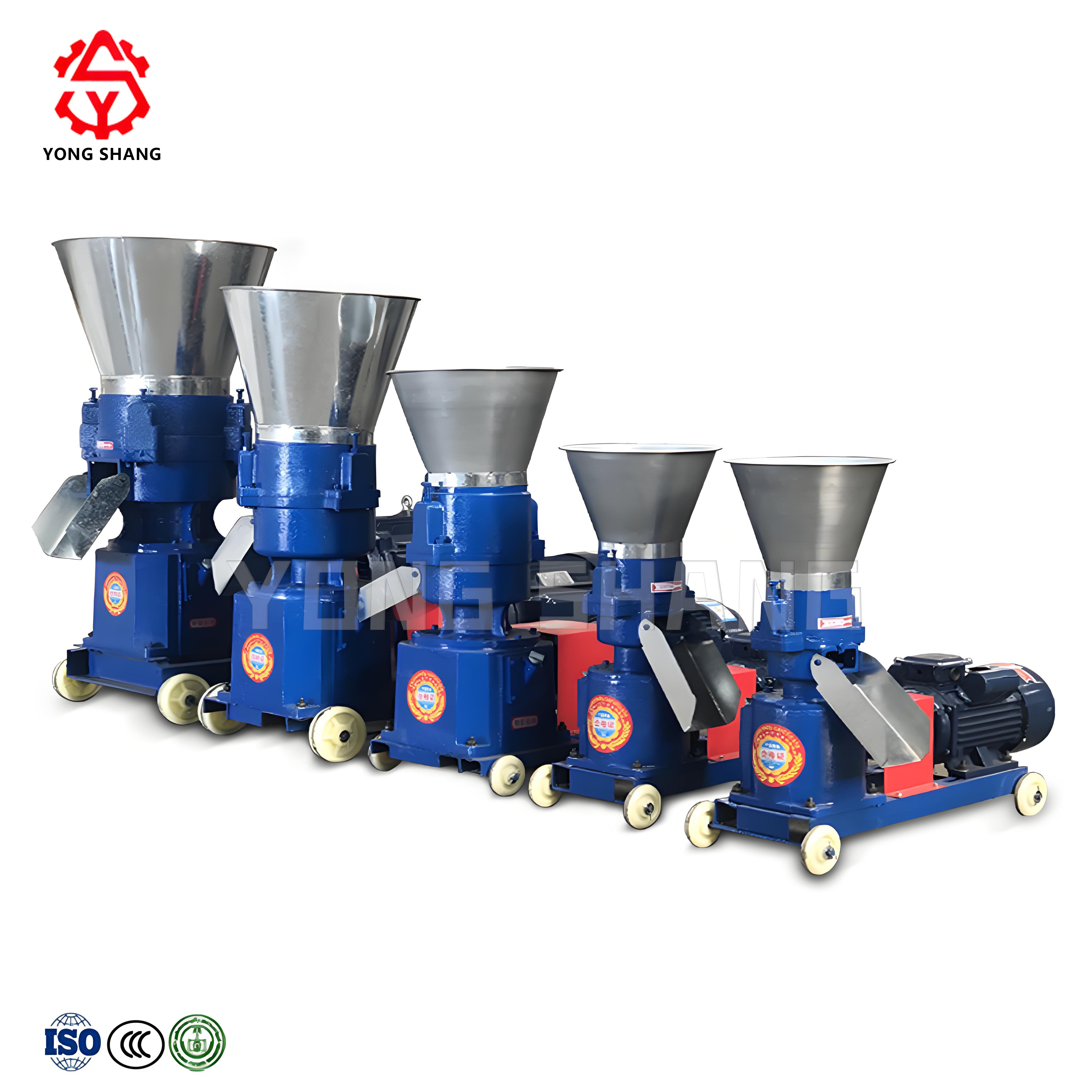 Liyang Yong shang Diesel Engine Poultry Cow Feed Pelletizer Mini Animal Feed Pellet Machine