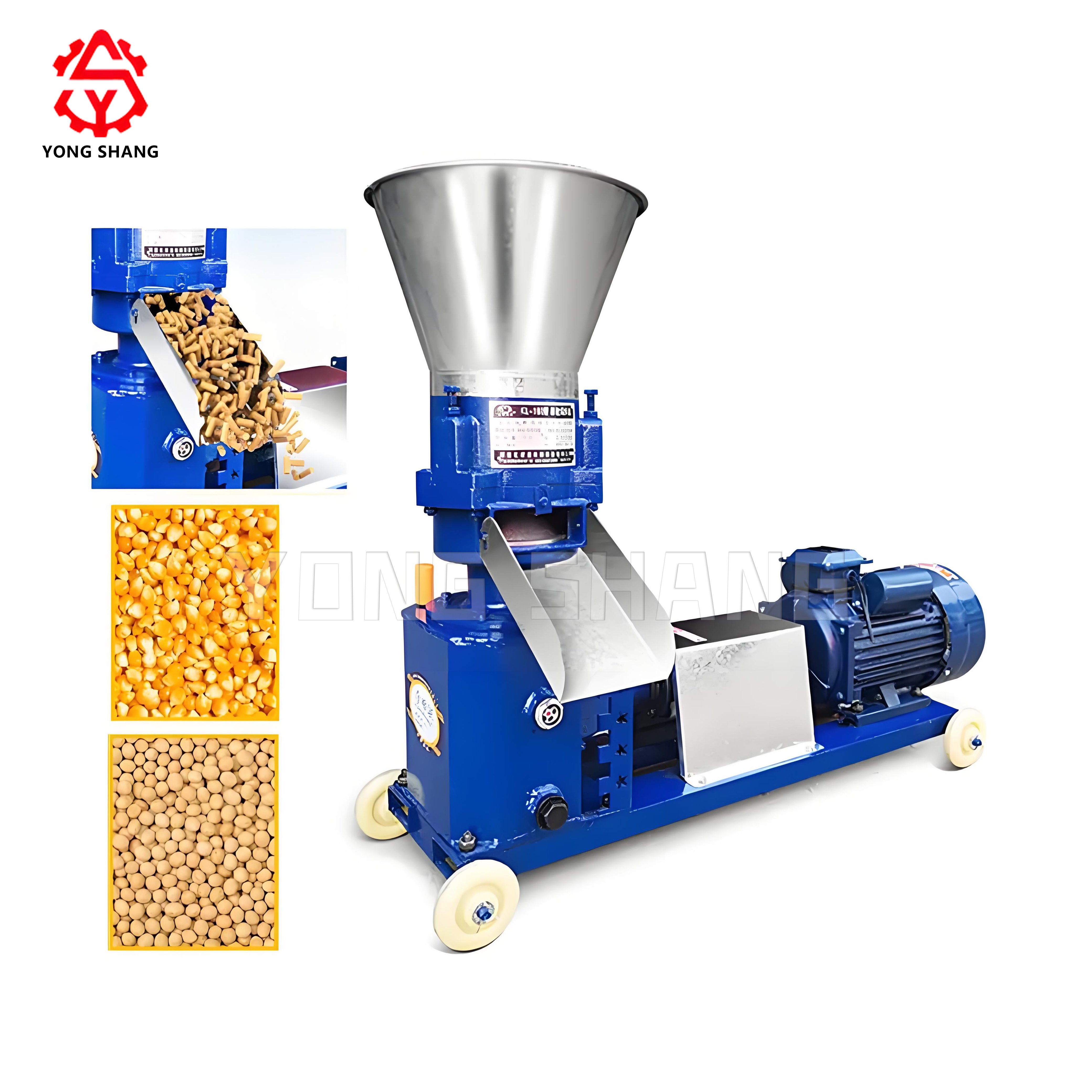 Liyang Yong shang Diesel Engine Poultry Cow Feed Pelletizer Mini Animal Feed Pellet Machine