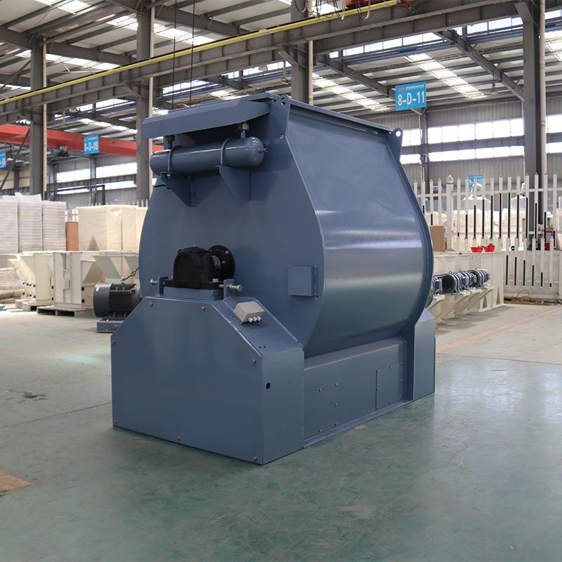 Single Shaft Paddle Cattle Feed Mixer Machine Animal Feed Horizontal Mixer