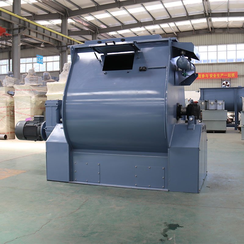 Single Shaft Paddle Cattle Feed Mixer Machine Animal Feed Horizontal Mixer