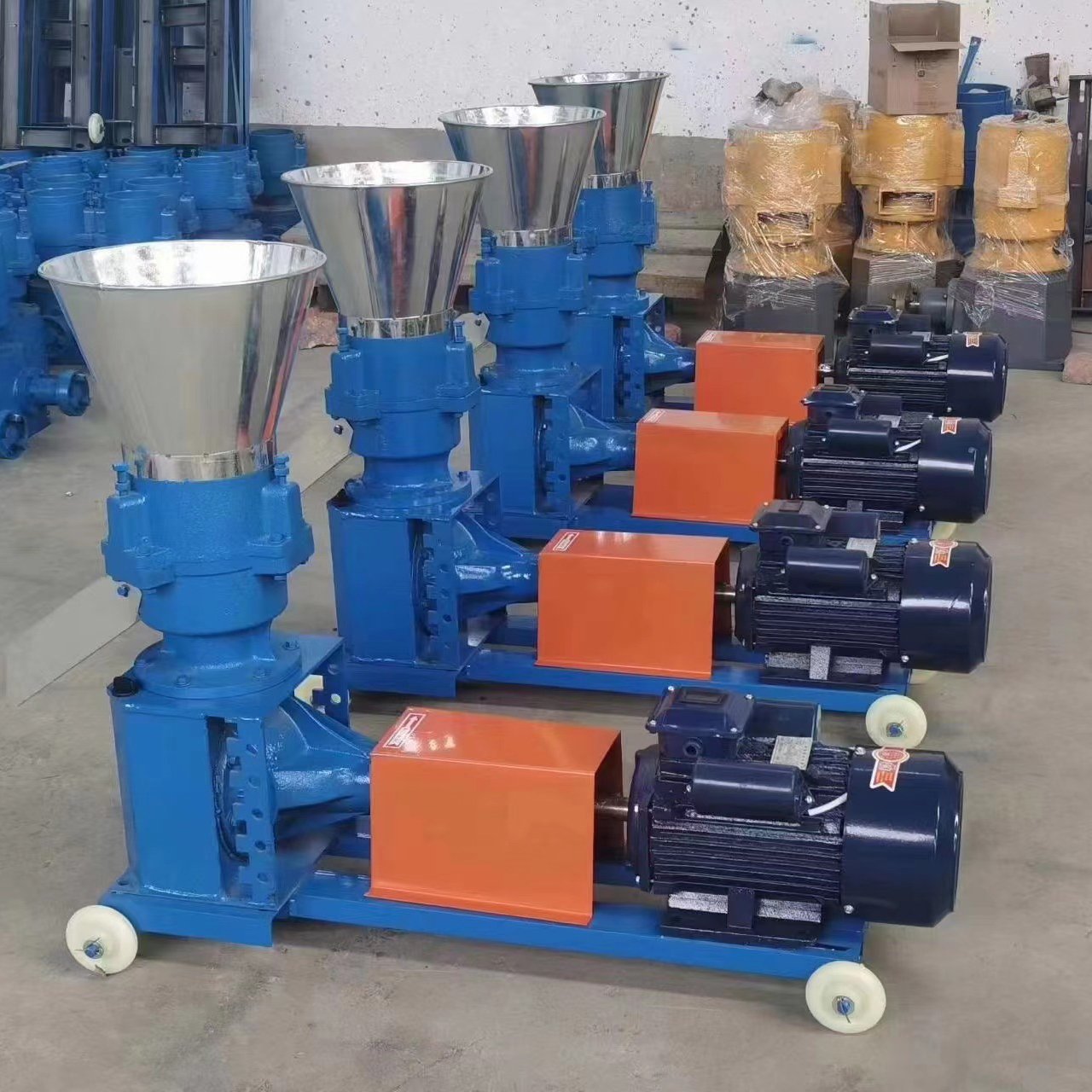 Animal Feed Pellet Machine Rice Husks Cotton Stalks Weeds Pellets Processing Machines