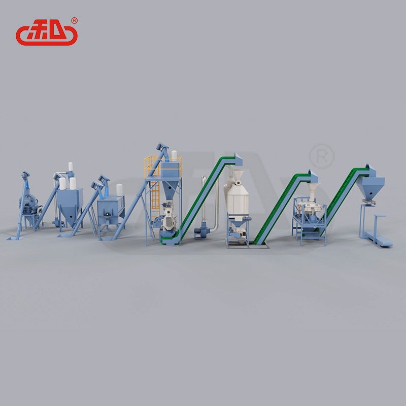 Animal feed mill farm customized 3-5 ton both mash pellet feed production line