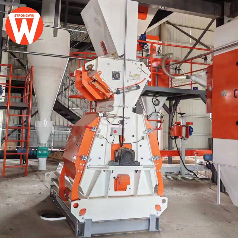 Henan Strongwin SFSP livestock animal poultry fodder grinder machine hammer mill corn crusher machine for making animal feed