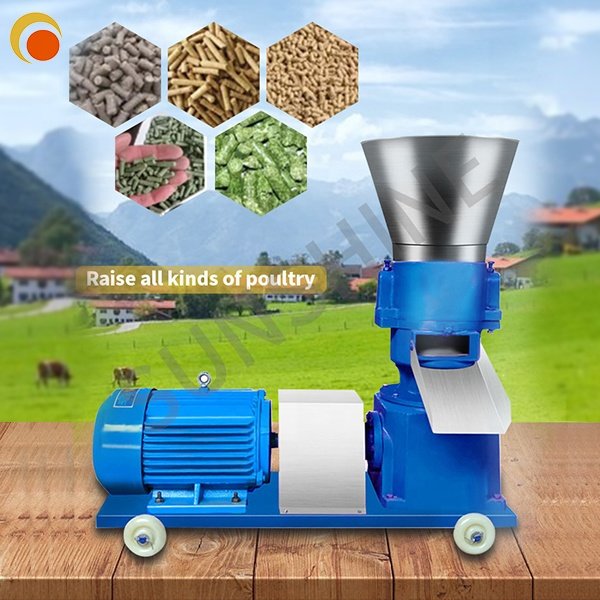Farms use household chicken food making machine animal feed factory flat die pig feed pellet machine