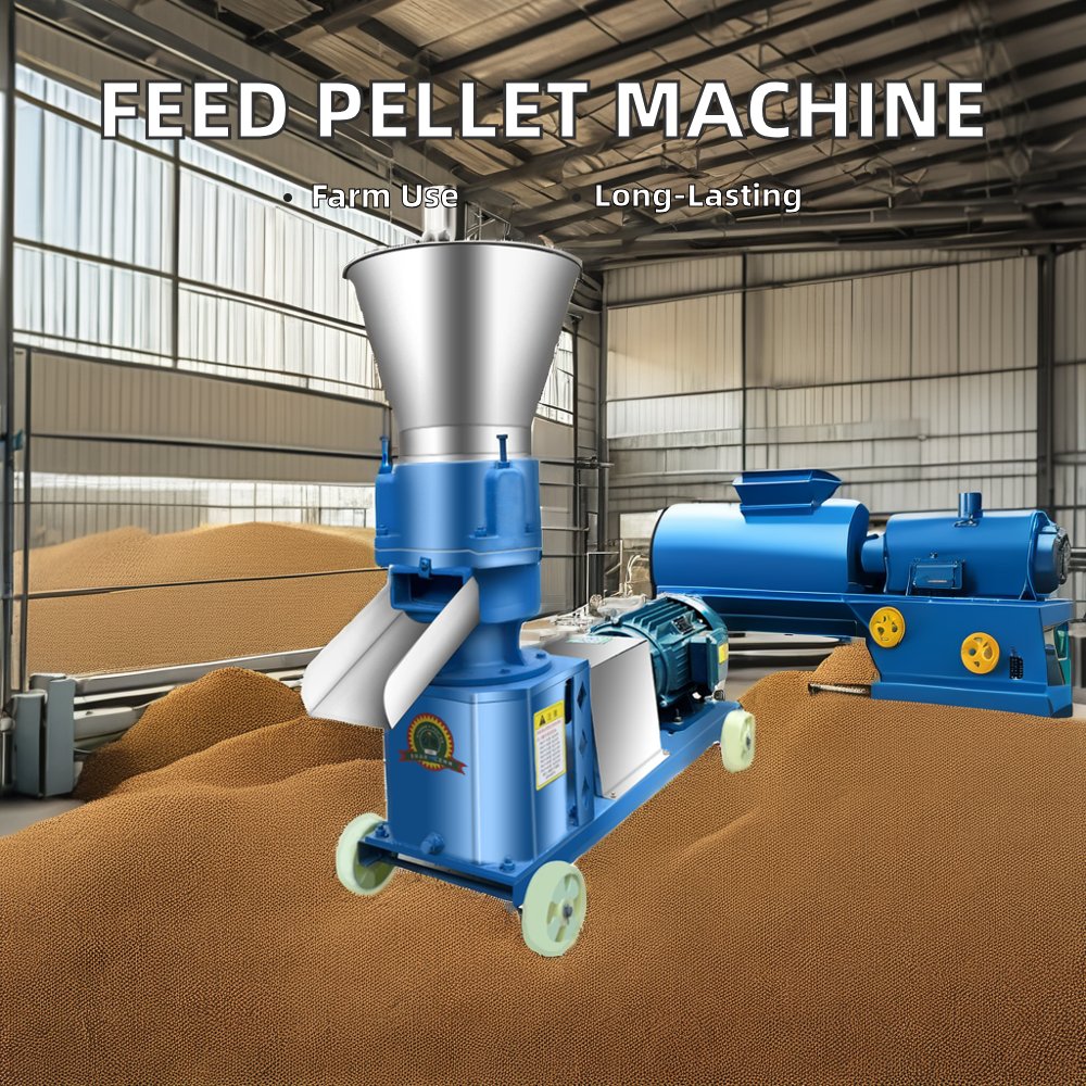 Automatic 1000 kg/h Poultry Chicken Feed Pellet Machine Fish & Animal Feed Processing Machines for Farm Use Used Condition
