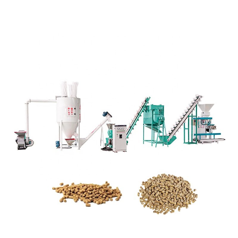 Henan factory small poultry livestock 500kg 1t animal feed plant export to Tanzania