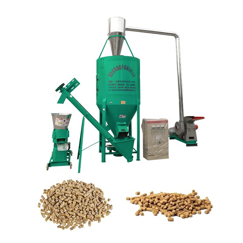 Henan factory small poultry livestock 500kg 1t animal feed plant export to Tanzania