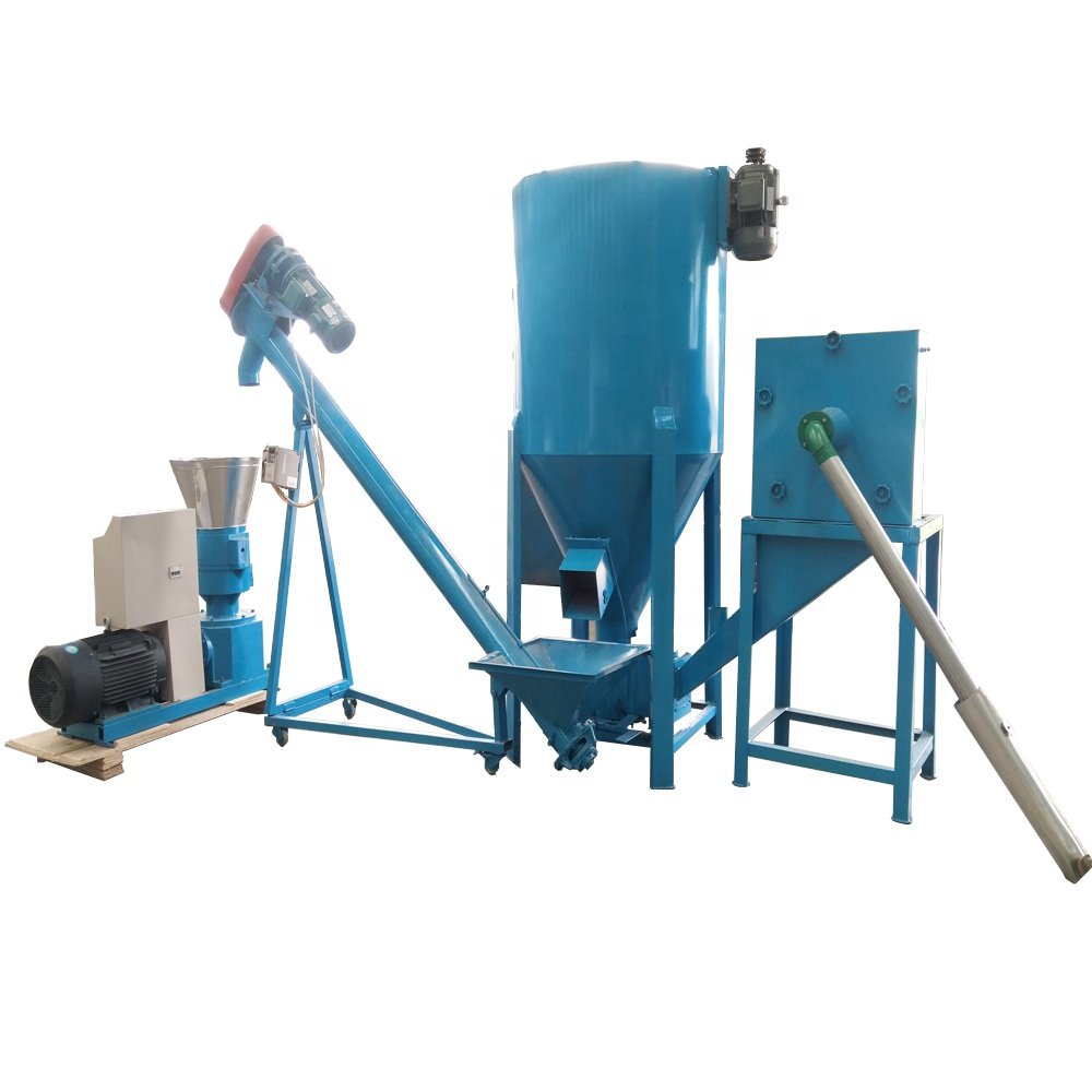 High Production Batch Cattle Feed Grinder Mixer Feed Processing Machine