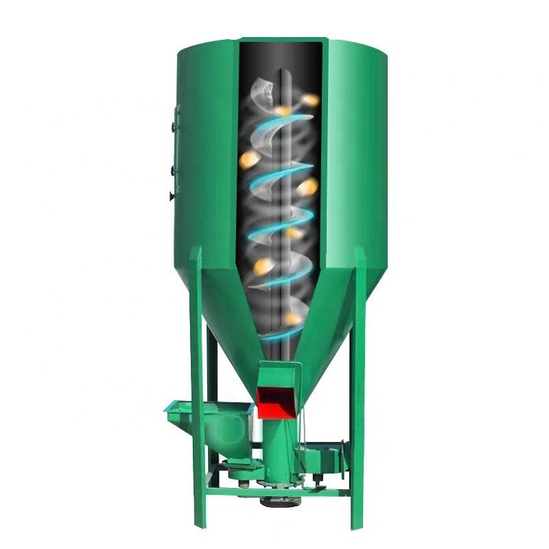 High Production Batch Cattle Feed Grinder Mixer Feed Processing Machine