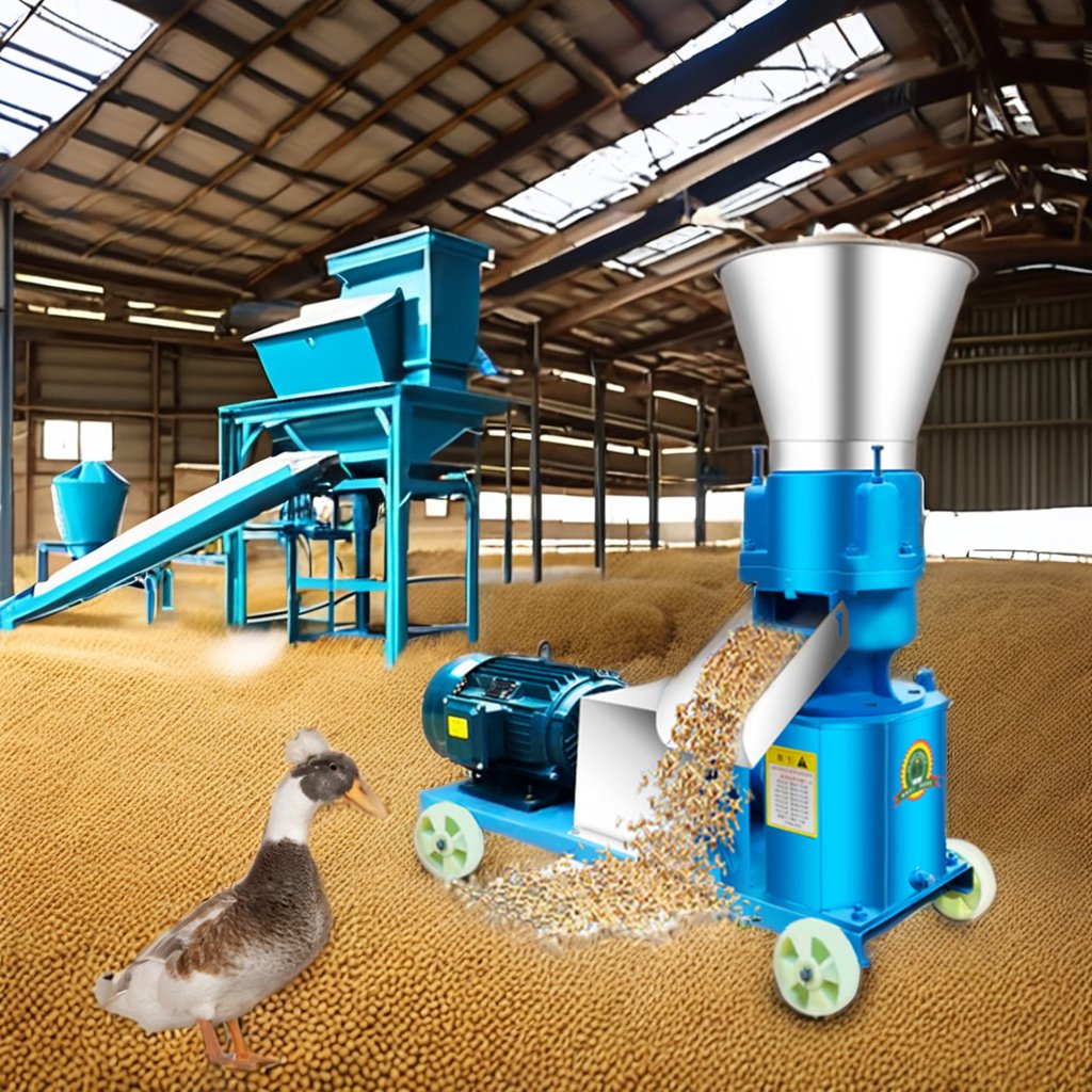 High Productivity Animal Feed Pellet Making Machine Poultry Chicken Feed Milling Machinery Plant Farm Applicable Crusher Mixer