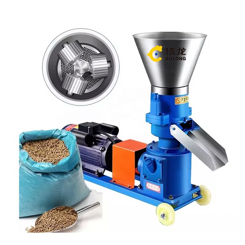 Bo Long Mini chicken poultry feed small pellet animal feed pellet machine