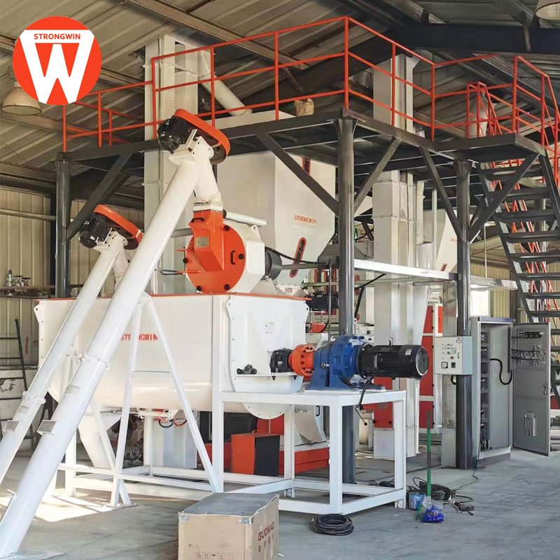 automatic fodder processing equipment chicken pellet feed mill pellet machine animal feed