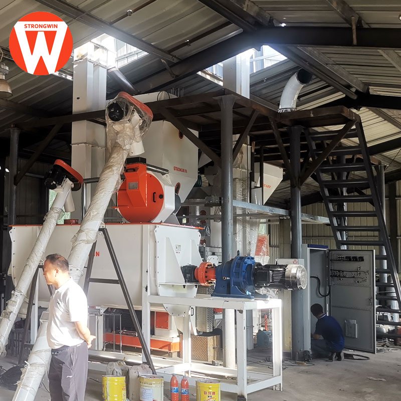 automatic fodder processing equipment chicken pellet feed mill pellet machine animal feed