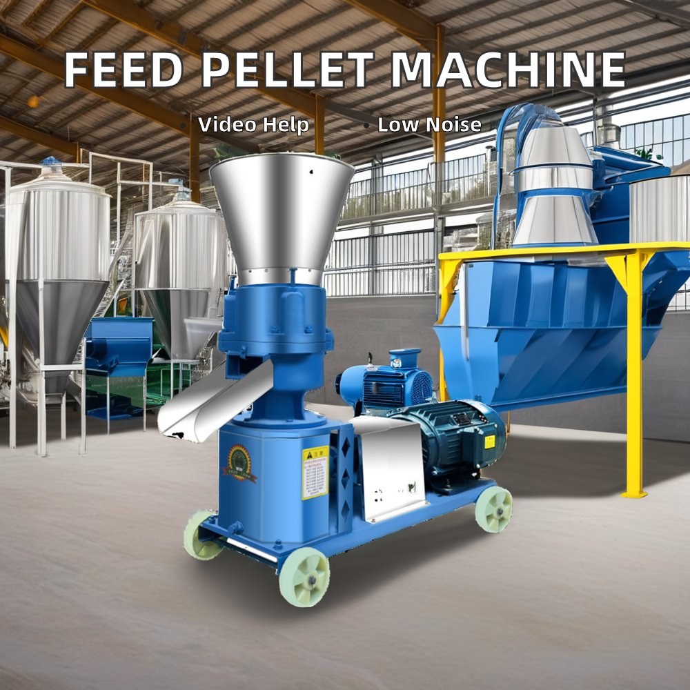 1000 kg/h Poultry Chicken Feed Pellet Machine Used Fish & Animal Feed Processing Machines Farm Plant Use Made Maize Raw Material